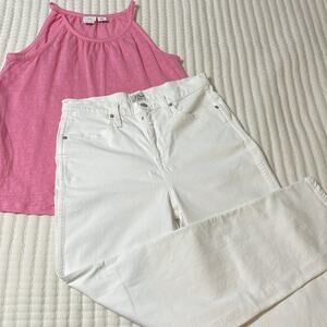 J. Crew White Denim Straight Leg Jeans 29" Inseam Size 29